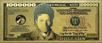 USA Banknoten Michael Jackson $1,000,000 King of Pop Note Novelty 24K Gold Plated Bill XX006 -