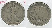 USA Half Dollar 1917-D OBV Silver Walking Liberty 50c Denver Mint -ST504 -