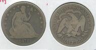 USA Half Dollar 1878-P Seated Silver Liberty 50c Philadelphia Mint -ST508 -