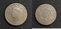 USA Large Cent Coronet Head Penny -Average Circulated- BC54 -