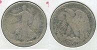 USA Half Dollar 1916-D Silver Walking Liberty 50c Denver mint - SS149 -