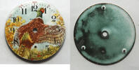 Sonstiges Waltham 18 Size Pheasant Rooster In Flight Pocket Watch Porcelain Dial LW468 -