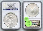 Anlagemünzen Dollar (S) American Eagle Silver NGC MS69 First Releases San Francisco L720 -