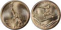 USA Dollar 2022-P $1 Snowboarding VT Innovation Golden Philadelphia Mint AIP17 -