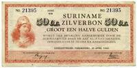 Banknoten Suriname Zilverbon 50 Ct Cents Currency Note - L948 -