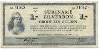 Banknoten 1 Gulden Suriname Zilverbon Serie Q Currency Note - L949 -