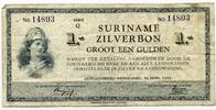 Banknoten 1 Gulden Suriname Zilverbon Serie Q Currency Note - L950 -