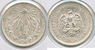 Weltmünzen Peso Mexico 1 Un Silver Coin 720 BU Uncirculated Moneda - RK167 -