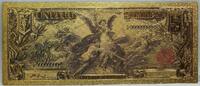USA Banknoten $5 Silver Certificate Educational 24k Gold Foil Plated Note Currency GFN14 -