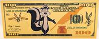 USA Banknoten 100 Dollars Pepe Le Pew Looney Tunes $ 24K Gold Foil Plated Note Bill - XX138 -