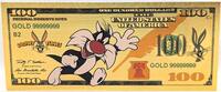 USA Banknoten 100 Dollars Sylvester Jr Cat Looney Tunes $ 24K Gold Foil Plated Note Bill XX140 -
