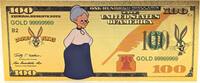 USA Banknoten 100 Dollars Granny Looney Tunes $ 24K Gold Foil Plated Note Bill - XX142 -