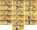 USA Banknoten 100 Dollars Looney Tunes Bugs Tweety Daffy Taz $ 24K Gold Plated Bills Notes XS21 -