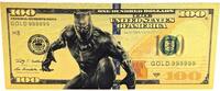 USA Banknoten 100 Dollars Black Panther MARVEL Hero $ 24K Gold Foil Plated Note Bill - XX143 -