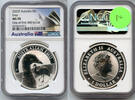 Anlagemünzen 2022 Australia Emu 9999 Silver 1 oz NGC MS 70 Coin $1 First 300 Struck - JN992 -