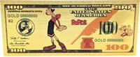 USA Banknoten 100 Dollars Olive Oyl Popeye $ 24K Gold Foil Plated Note Bill - XX150 -