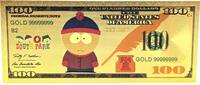 USA Banknoten 100 Dollars Stan Marsh South Park $ 24K Gold Foil Plated Note Bill - XX153 -