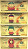 USA Banknoten 100 Dollars South Park Cartman Stan Kyle Kenny $ 24K Gold Plated Bills Set - XS31 -