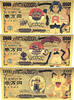 USA Banknoten Team Rocket Jesse James Meowth Pokemon ¥10000 24K Gold Plated Bills Notes - XS35 -