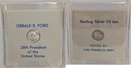 Anlagemünzen Sterling Gerald Ford President Silver Mini Coin Franklin Mint - RK316 -