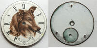 Sonstiges Waltham 18 Size Rough Collie Dog Animal Color Pocket Watch Porcelain Dial LW470 -