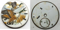 Sonstiges Waltham 18 Size Canadian Geese Birds Nature Pocket Watch Porcelain Dial - LW483 -