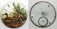 Sonstiges Waltham 18 Size Mallard Drake Hen Duck Bird Pocket Watch Porcelain Dial LW484 -