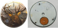 Sonstiges Waltham 18 Size 6 Point Elk Bull Stag Color Pocket Watch Porcelain Dial LW495 -