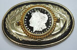 Sonstiges Dollar Morgan Silver Coin & Belt Buckle - B125 -