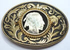 Sonstiges Medal Native American Indian Silver & Ornate Belt Buckle - B139 -