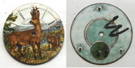 Sonstiges Waltham 18 Size Grazing Deer With Antlers Pocket Watch Porcelain Dial LW498 -