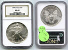 Dollar 1994 American Eagle 1 oz Silver  NGC MS 69 Certified Ounce Bullion - L604