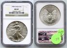 Dollar 1998 American Eagle 1 oz Silver  NGC MS69 Certified Ounce Bullion - P604