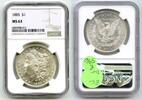 US Coins Dollar 1885 Morgan Silver NGC MS63 Certified - Philadelphia Mint - R596 -