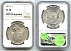 US Coins Dollar 1881-S Morgan Silver NGC MS 64 Certified - San Francisco Mint - R601 -