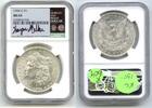 US Coins Dollar 1904-O Morgan Silver NGC MS64 Wayne Miller Signature Hand-Signed - R604 -