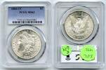 US Coins Dollar 1884-CC Morgan Silver PCGS MS63 Certified - Carson City Mint - R614 -