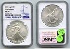 Bullion Dollar 2025 American Eagle 1 oz Silver  NGC MS70 Early Releases ... 85,21 EUR  + 23,20 EUR frais d'envoi