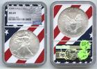 Bullion Dollar 2008 American Eagle 1 oz Silver  NGC MS69 Certified Flag ... 85,21 EUR  + 23,20 EUR frais d'envoi