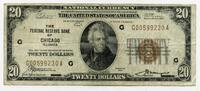 US Paper Money 1929 $ 20 National Currency Note Chicago Illinois Federal... 73,16 EUR  + 23,20 EUR frais d'envoi