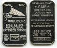 Bullion Medal 1987 Cleveland County Fair Shelby Kiwanis 999 Silver 1 oz ... 129,11 EUR  + 23,20 EUR frais d'envoi