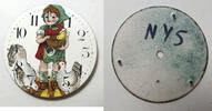 Other New York 18 S Hummel Feeding Time Bird Rooster Pocket Watch Porcelain Dial LW412 -