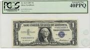 US Paper Money $1 Silver 1957 Certificate PCGS 40 PPQ Extremely Fine FR 1619 Currency - R774 -