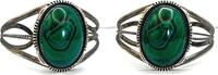 Other Sterling Southwest Signed Navajo Will Denetdale Malachite 6 Cuff Bracelet AJ014 -