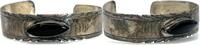 Other Sterling Southwest Signed Navajo Hoskie Yazzie Onyx 6.5in Cuff Bracelet AJ016 -