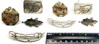 Other Sterling Signed Southwest Nature Open Work Pendant Brooch Lot of 4 AJ023 -