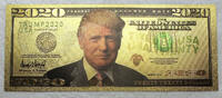 USA Banknoten Donald Trump White House Note Novelty 24K Gold Foil Plated Bill - LG561 -