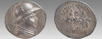 BAKTRIA, Greco-Baktrian Kingdom. Eukratides I Megas. Circa 170-145 BC. AR Tetrad -