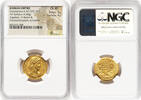 Av solidus Constantius II, as Augustus (AD 337-361). AV solidus (21mm, 4.40 gm, 12h). NGC C -