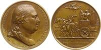 Frankreich, Königreich Bronzemedaille Ludwig XVIII., v. Andrieu, Puymaurin und Brenet, auf seinen Einzug in Paris -